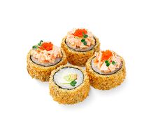 Жареный ролл Тартар кальмар спайси