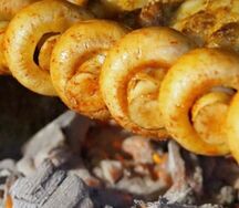 Шампиньоны на мангале