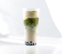 Матча латте с тапиокой 