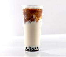 Айс-латте с тапиокой 