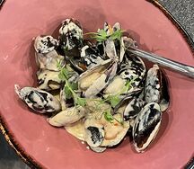 Мидии в сливочном соусе