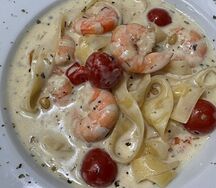 Феттуччине с креветками