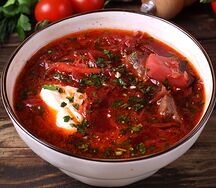 Домашний борщ с говядиной