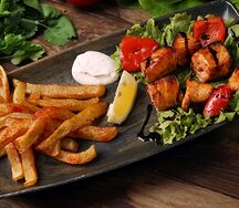 Сет №7 с шашлыком из семги и овощей