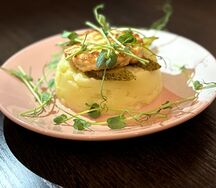 Пюре с рубленной котлетой