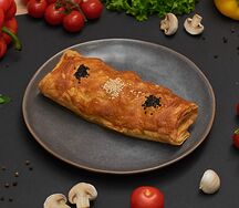 Слойка с грибами и сыром