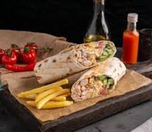 Гирос в лаваше со свининой