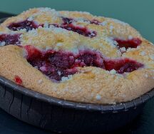 Пай бисквитный с вишней