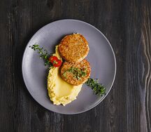 Котлетки куриные с пюре 