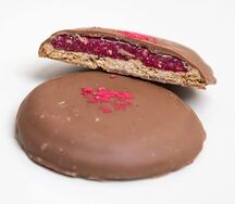 Печенье овсяное с малиной вегетарианское (постное)