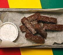 Гренки с пармезаном и чесноком