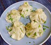 Хинкали из свинины и говядины