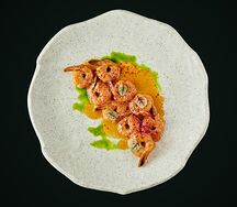 Креветки тигровые в соусе лангустин