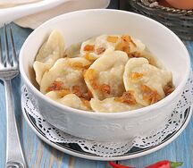 Вареники с картофелем и жареным луком