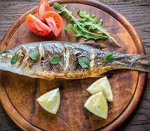 Сибас на углях