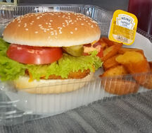 Бургер с куриной котлетой