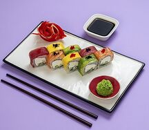 Ниджи-ролл с тунцом и лососем