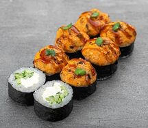 Запеченный ролл с мидиями