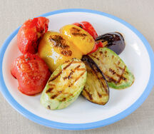 Овощи гриль с чесночным маслом