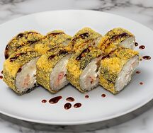 Жареный ролл Лосось-креветка