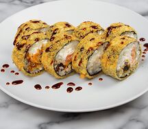 Жареный ролл Мидии-окунь