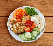 Порция на тарелке Курица