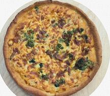 Пирог открытый с брокколи и сыром брынза