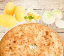 Осетинский пирог с наваристым картофелем и пассерованным луком