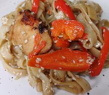 Удон с курицей