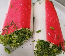 Крабовые палочки фаршированные