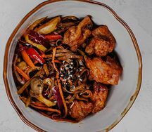 Гречневая лапша с курицей