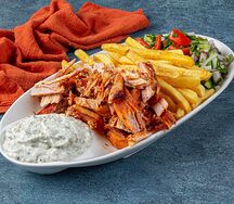 Картофель фри с курицей