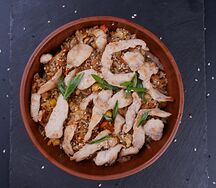 Тяхан с курицей