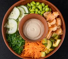 Поке с авокадо и креветкой