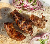 Говяжья печень на сетке