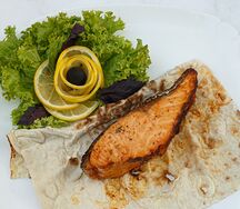 Семга на углях