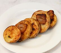 Картофель с салом на углях