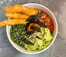 Поке с жареной креветкой