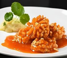 Ф6. Филе карпа в кляре в кисло-сладком соусе