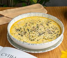 Сливочный суп с лососем 