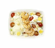 Салат Цезарь с креветками