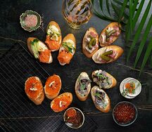 Тапасы с горчицей и салом