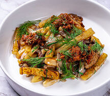 Запеченный картофель с лесными грибами