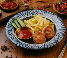 Котлеты с картофелем фри