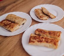 Блины с творогом