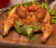 Цыпленок Корнишон на углях