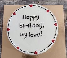 Бенто-торт с дизайном HB, my love