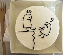 Бенто-торт с дизайном 10 и 9