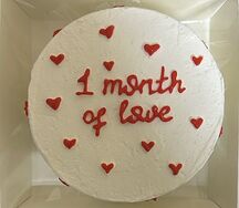Бенто-торт с дизайном 1 month of love