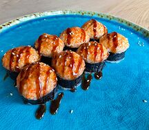 Запеченный ролл Лосось терияки